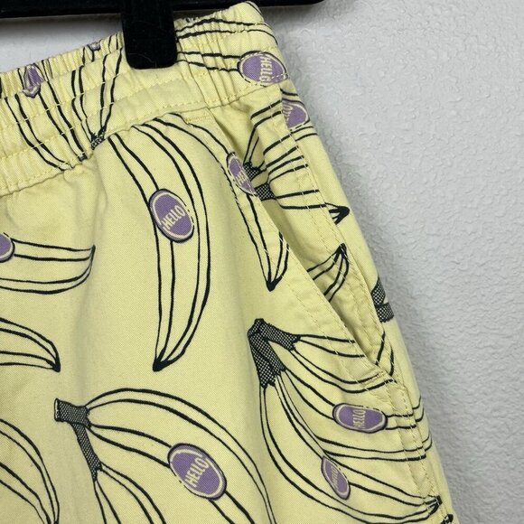 Urban Outfitters Men's Mexium Maximus Go Bananas Printed Short Yellow Drawstrin - Picture 3 of 16